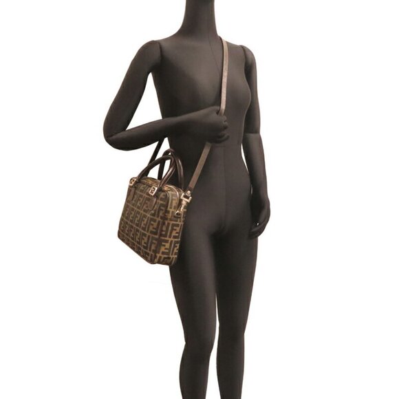 FENDI Brown Zucca Shoulder Bag - Picture 8 of 10